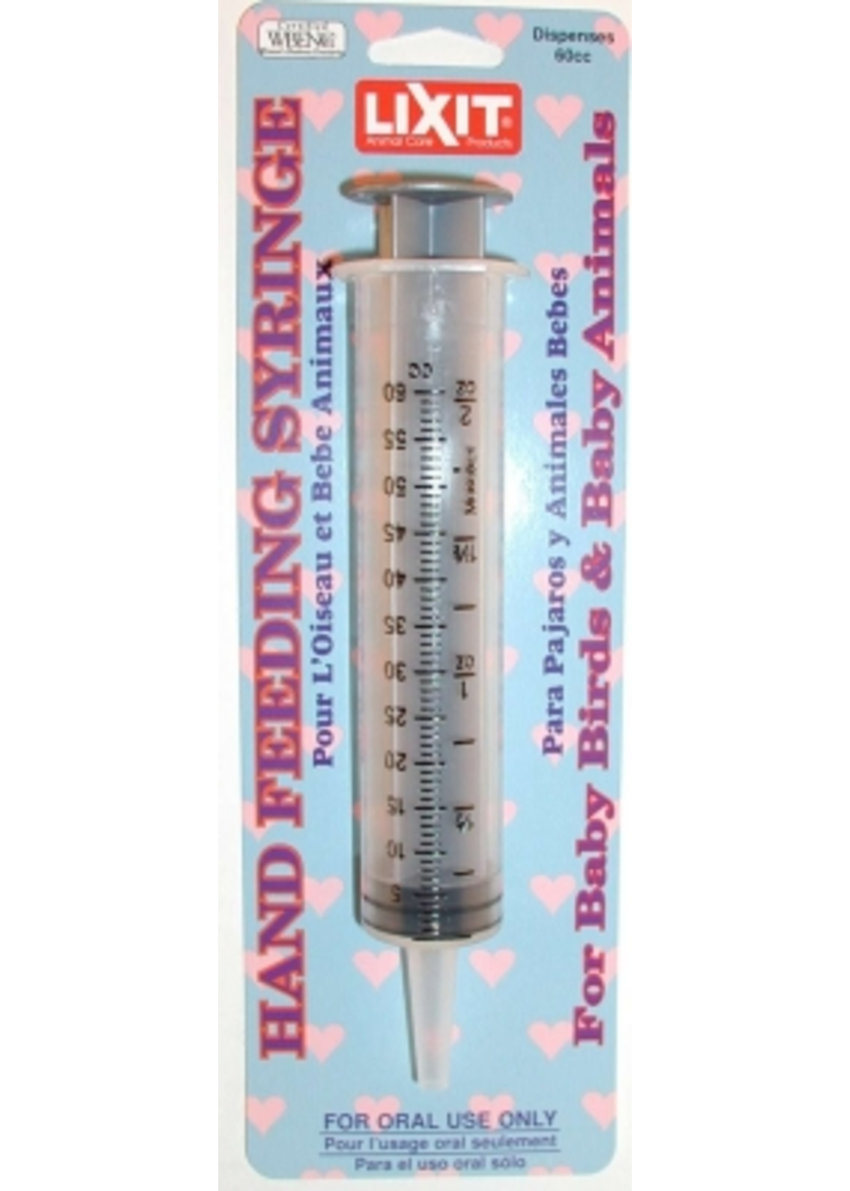 Lixit LIXIT HAND FEEDING SYRINGE 60CC