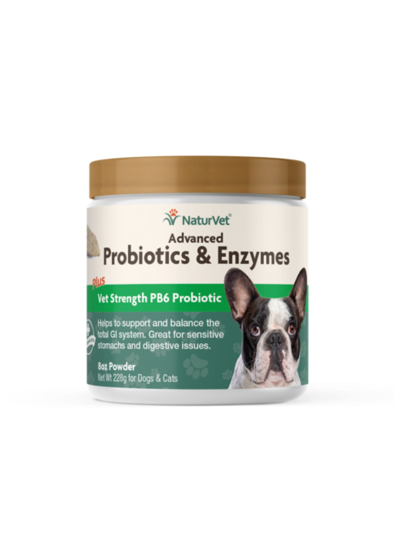 Naturvet NaturVet – Advanced Probiotics & Enzymes - Plus Vet Strength PB6 Probiotic for Dogs & Cats - 8 oz