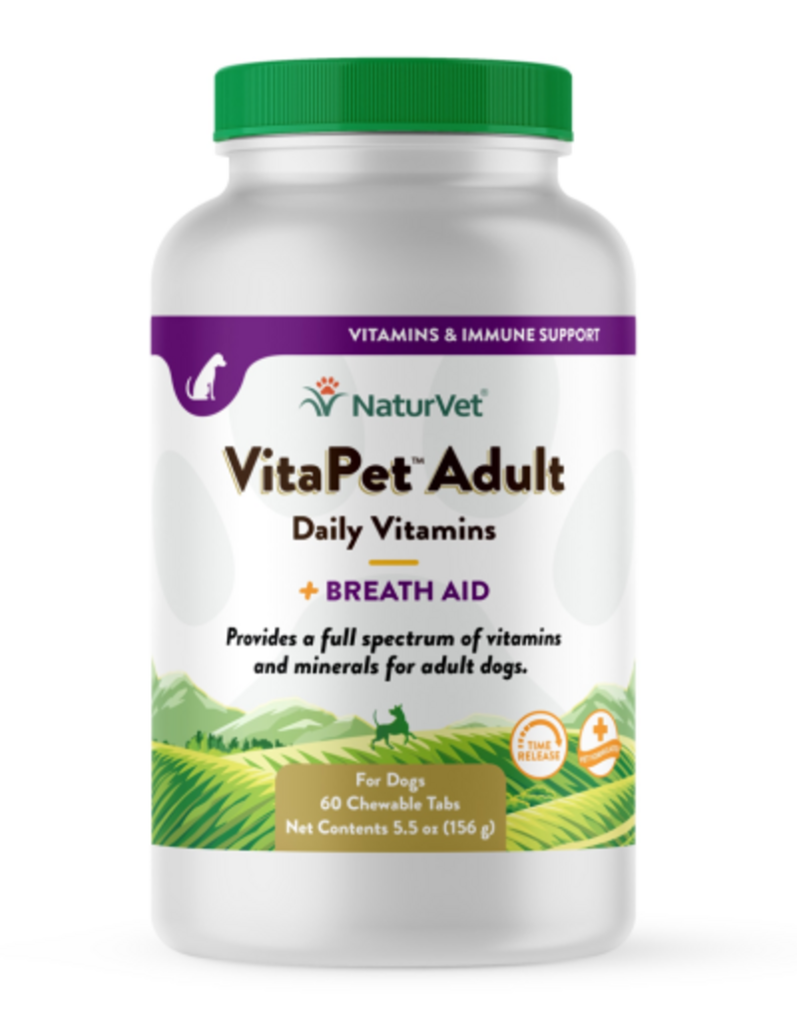 Naturvet NATURVET VITAPET ADULT DAILY VITAMINS PLUS BREATH AID 60CT