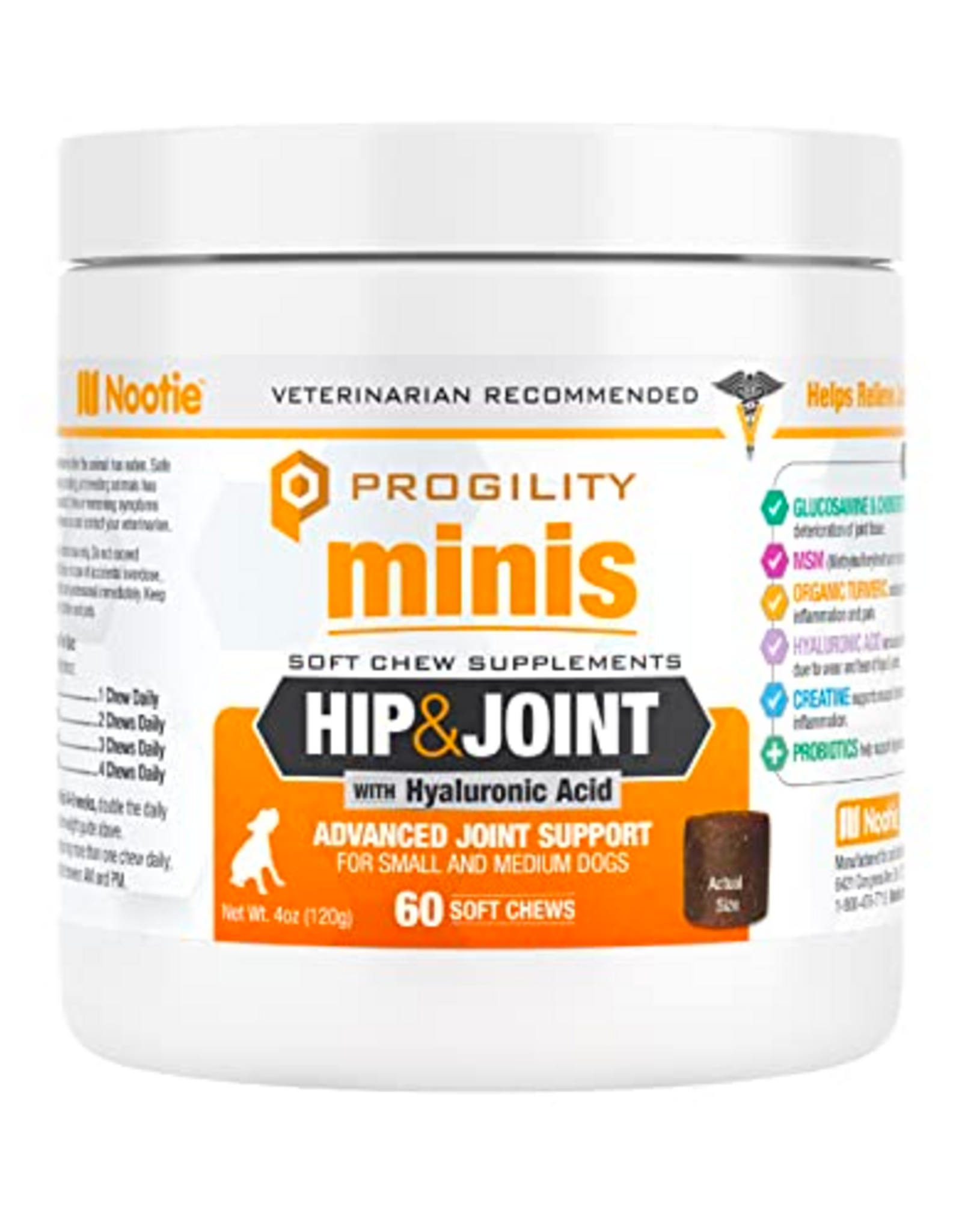 Nootie Nootie Mini Progility Hip & Joint for Dogs - 60 Count