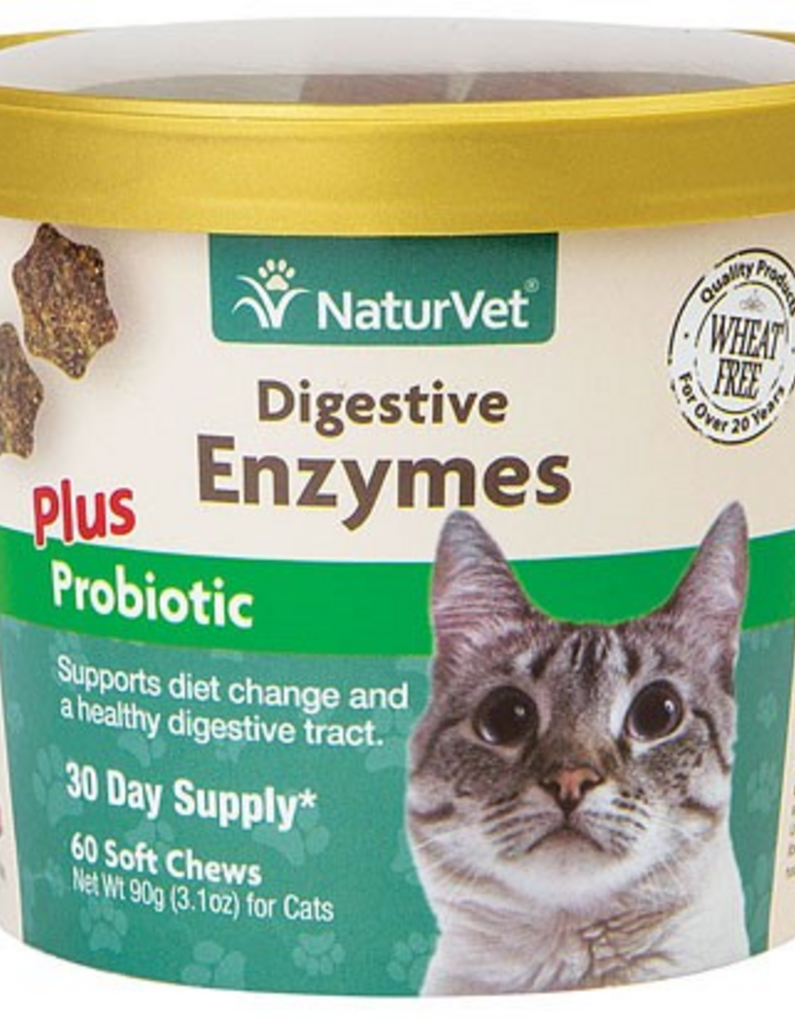 Naturvet NaturVet Digestive Enzymes + Probiotic for Cats - 60 Soft Chews