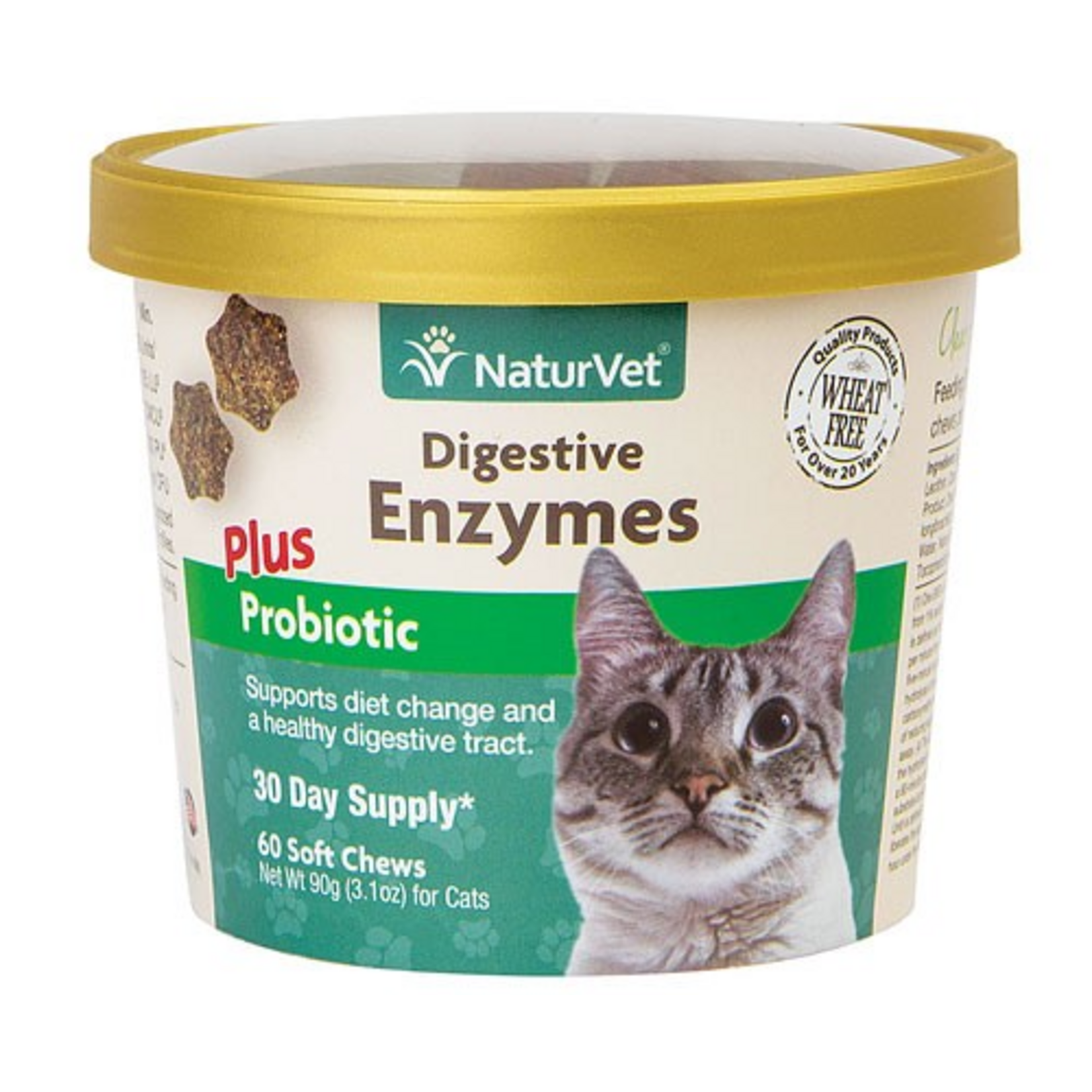 Naturvet NaturVet Digestive Enzymes + Probiotic for Cats - 60 Soft Chews