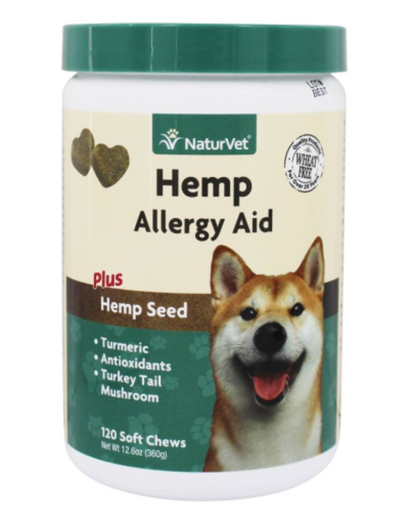 Naturvet NaturVet Hemp Allergy Aid Plus Hemp Seed for Dogs - 120 Soft Chews