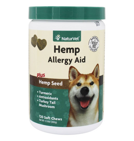 Naturvet NaturVet Hemp Allergy Aid Plus Hemp Seed for Dogs - 120 Soft Chews