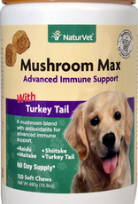 Naturvet NaturVet Mushroom Max Advanced Immune Support with Turkey Tail for Dogs & Cats - 120 Soft Chews