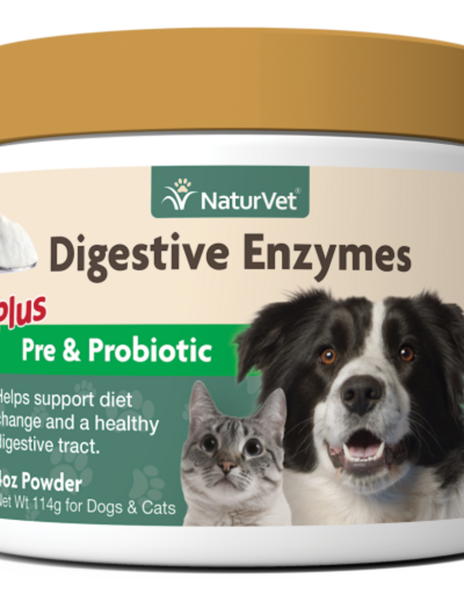 Naturvet NaturVet Digestive Enzymes for Dogs & Cats – 4 oz Powder
