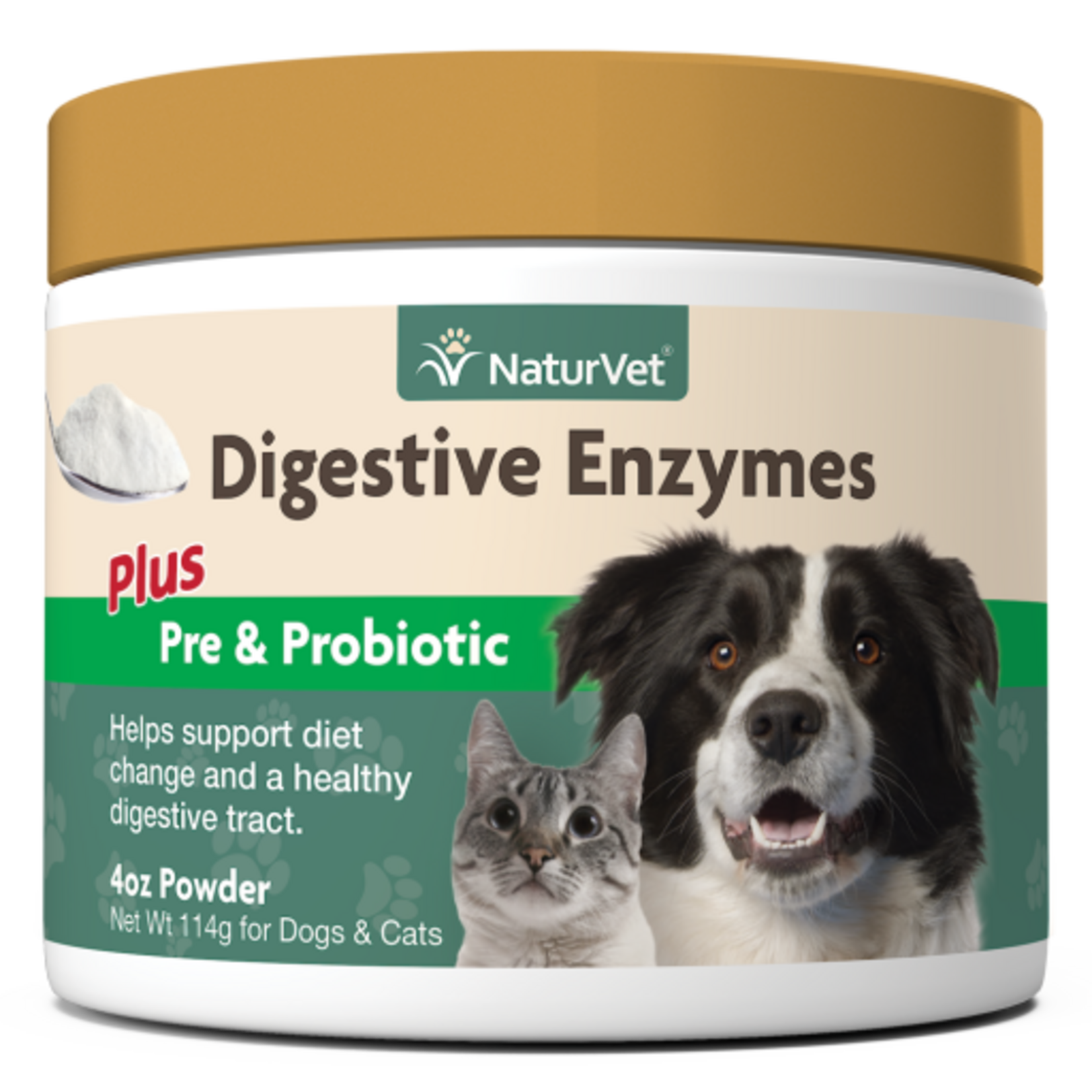 Naturvet NaturVet Digestive Enzymes for Dogs & Cats – 4 oz Powder