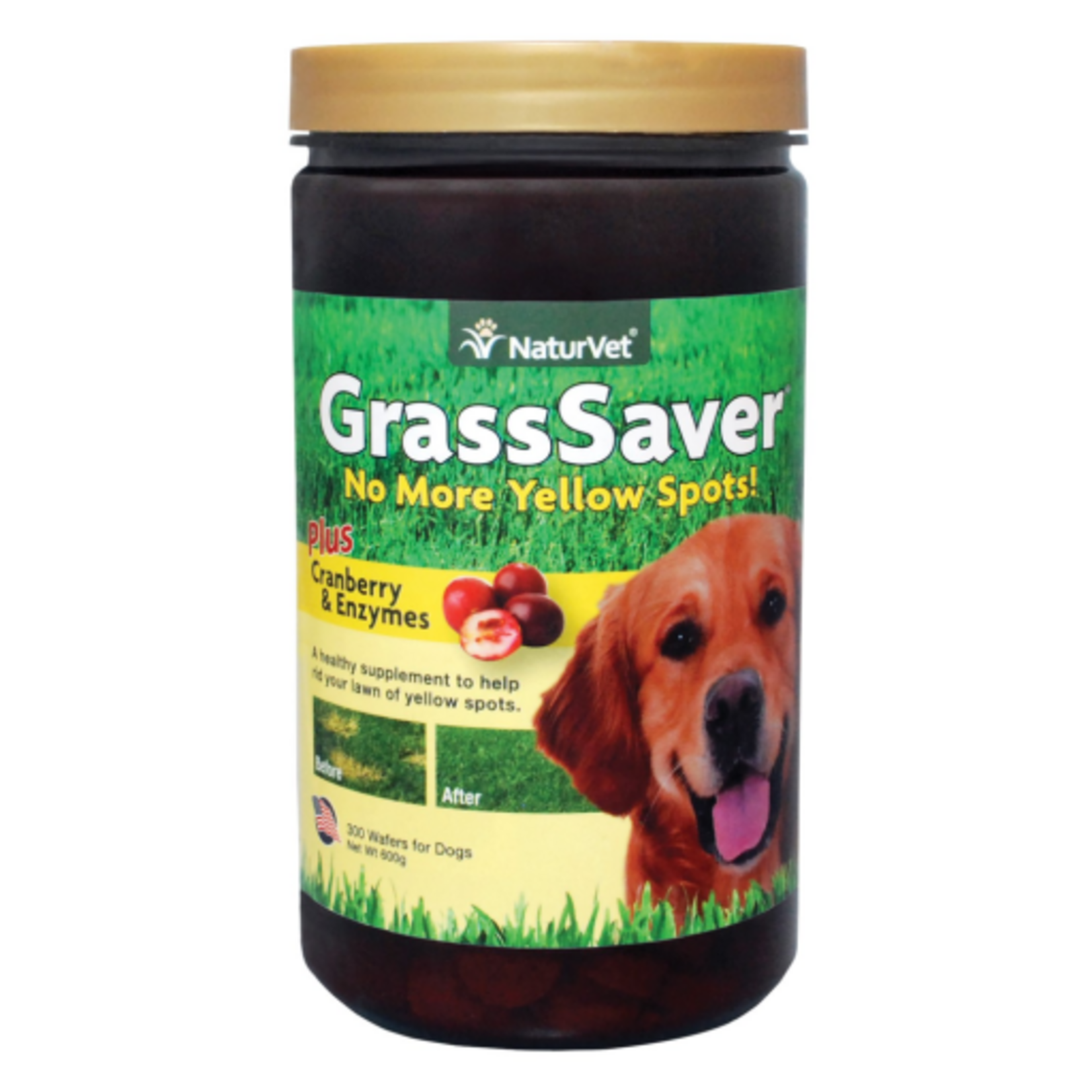 Naturvet NaturVet GrassSaver Plus Enzymes for Dogs - 300 Chewable Wafers