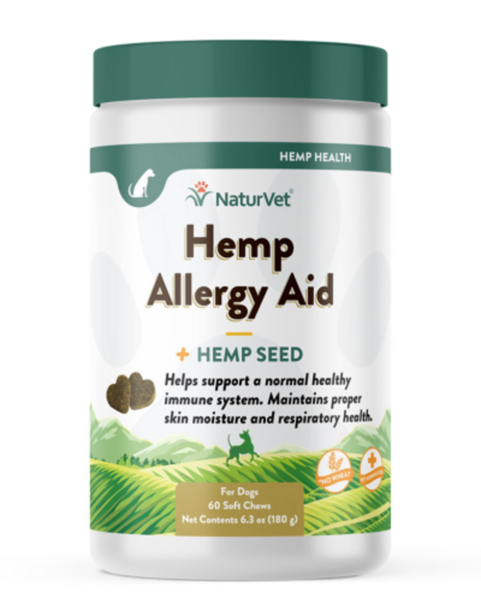 Naturvet NaturVet Hemp Allergy Aid Soft Chews for Dogs - Count of 60