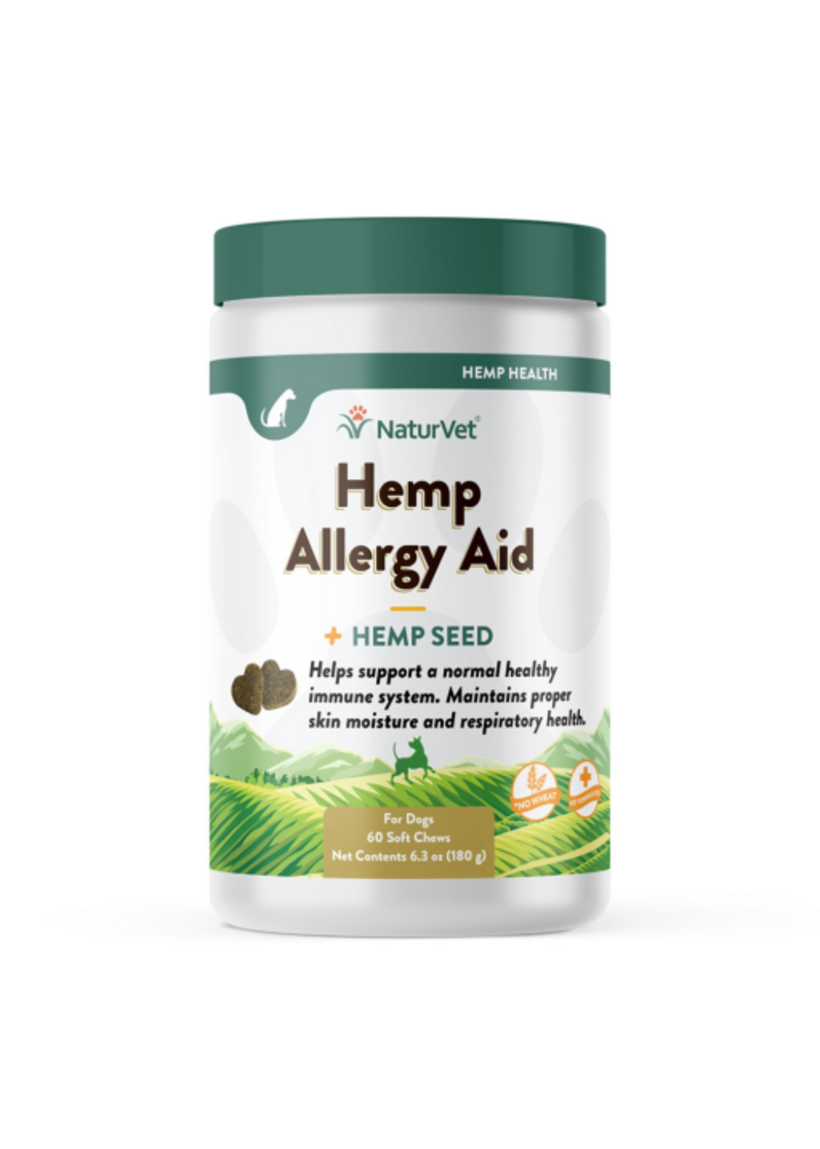 Naturvet NaturVet Hemp Allergy Aid Soft Chews for Dogs - Count of 60