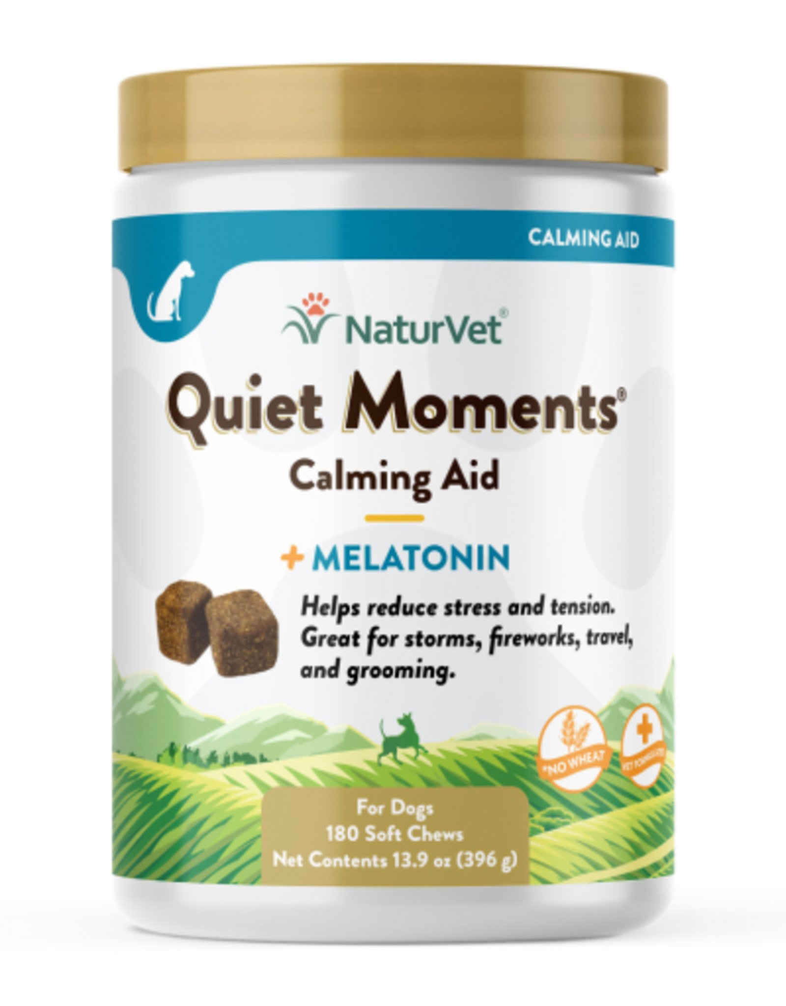 Naturvet NATURVET QUIET MOMENTS CALMING AID PLUS MELATONIN CHEWS 180CT
