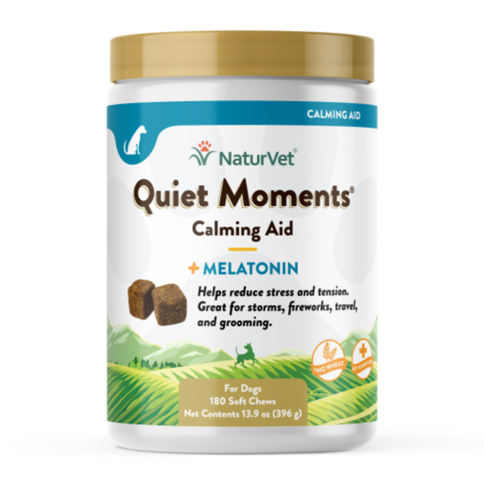 Naturvet NATURVET QUIET MOMENTS CALMING AID PLUS MELATONIN CHEWS 180CT