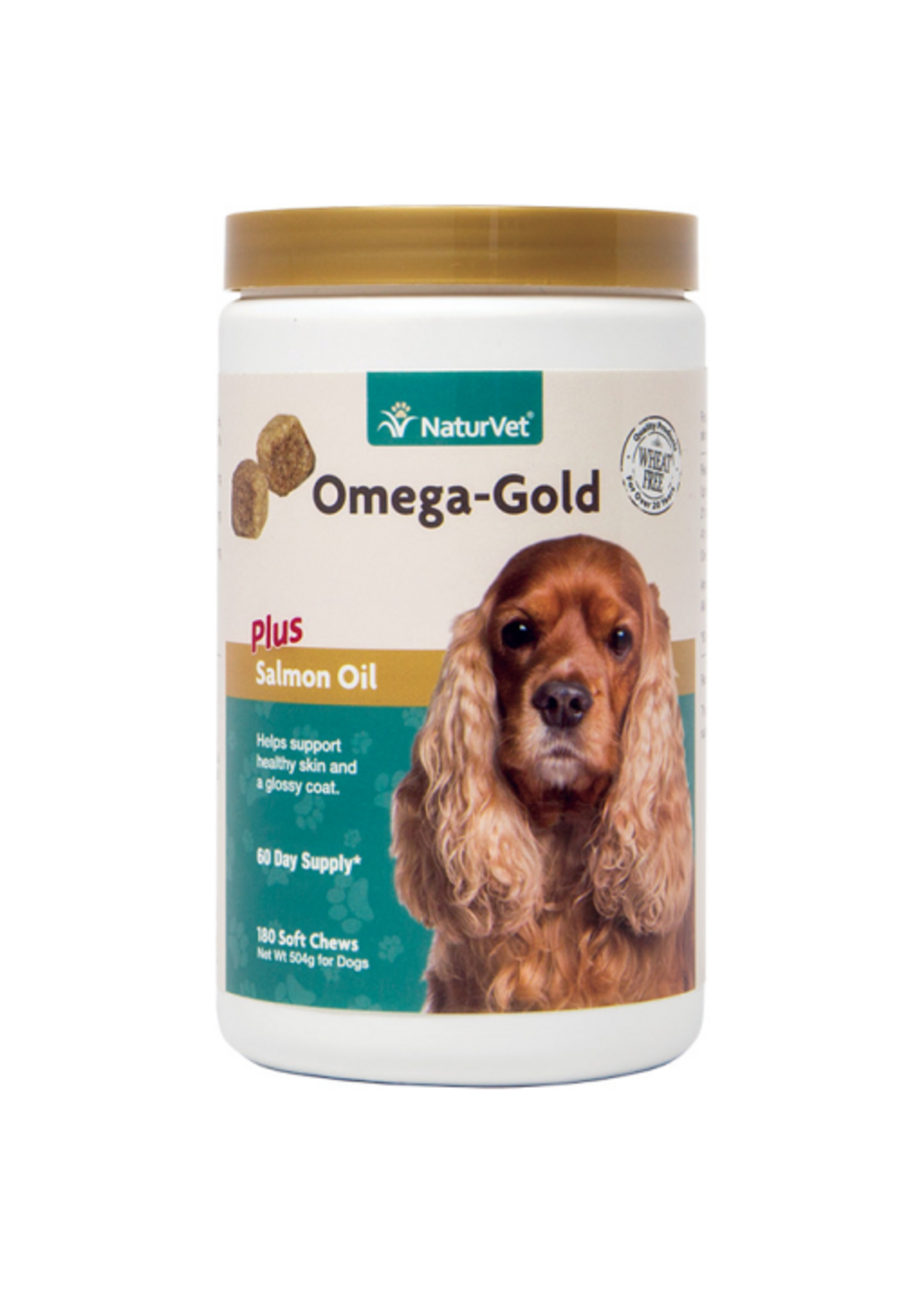 Naturvet NaturVet Omega-Gold Plus Skin and Coat Supplement for Dogs & Cats - 180 Soft Chews