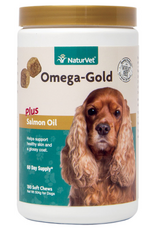 Naturvet NaturVet Omega-Gold Plus Skin and Coat Supplement for Dogs & Cats - 180 Soft Chews
