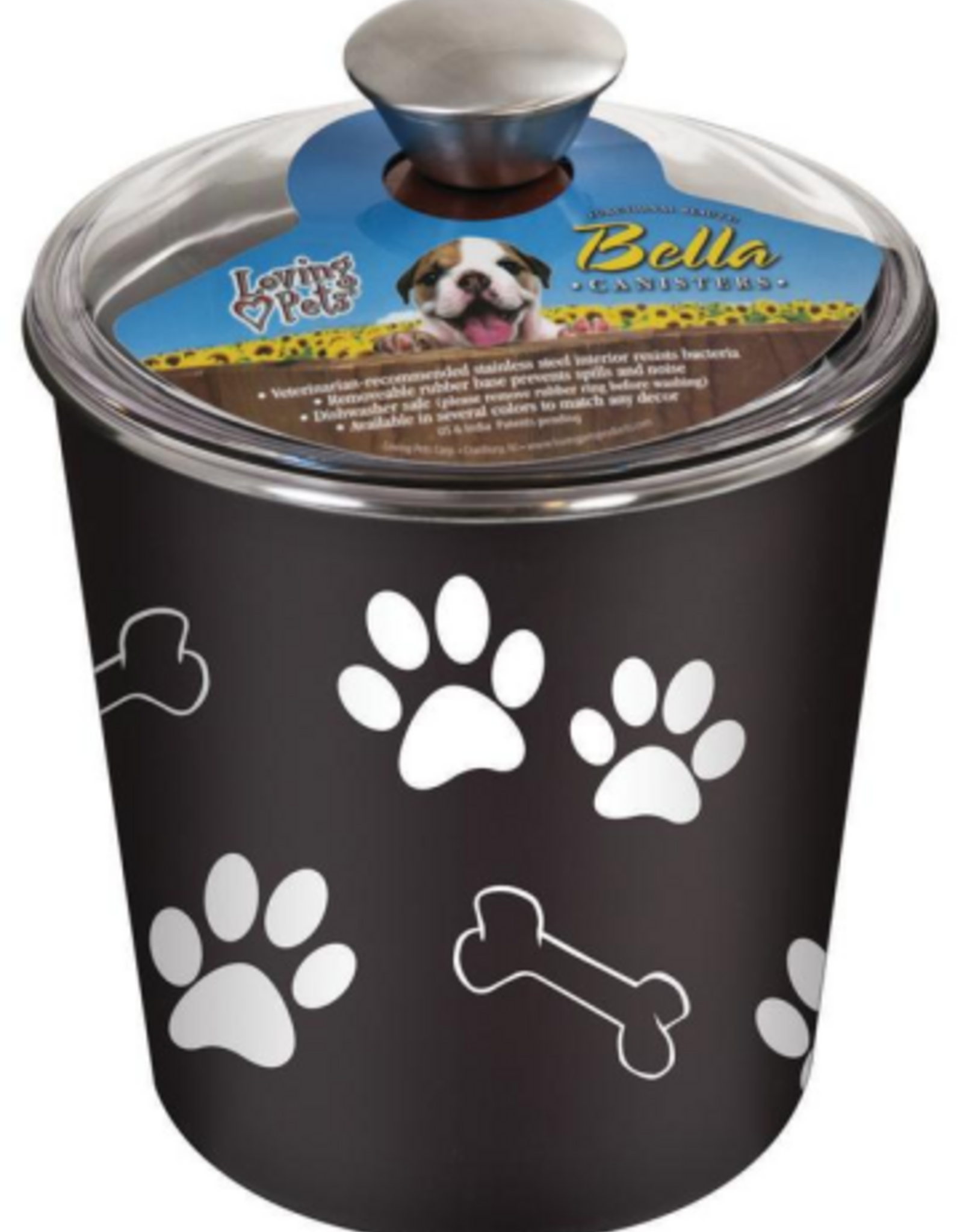 Loving Pets Loving Pets Bella Dog Bowl Canister Espresso