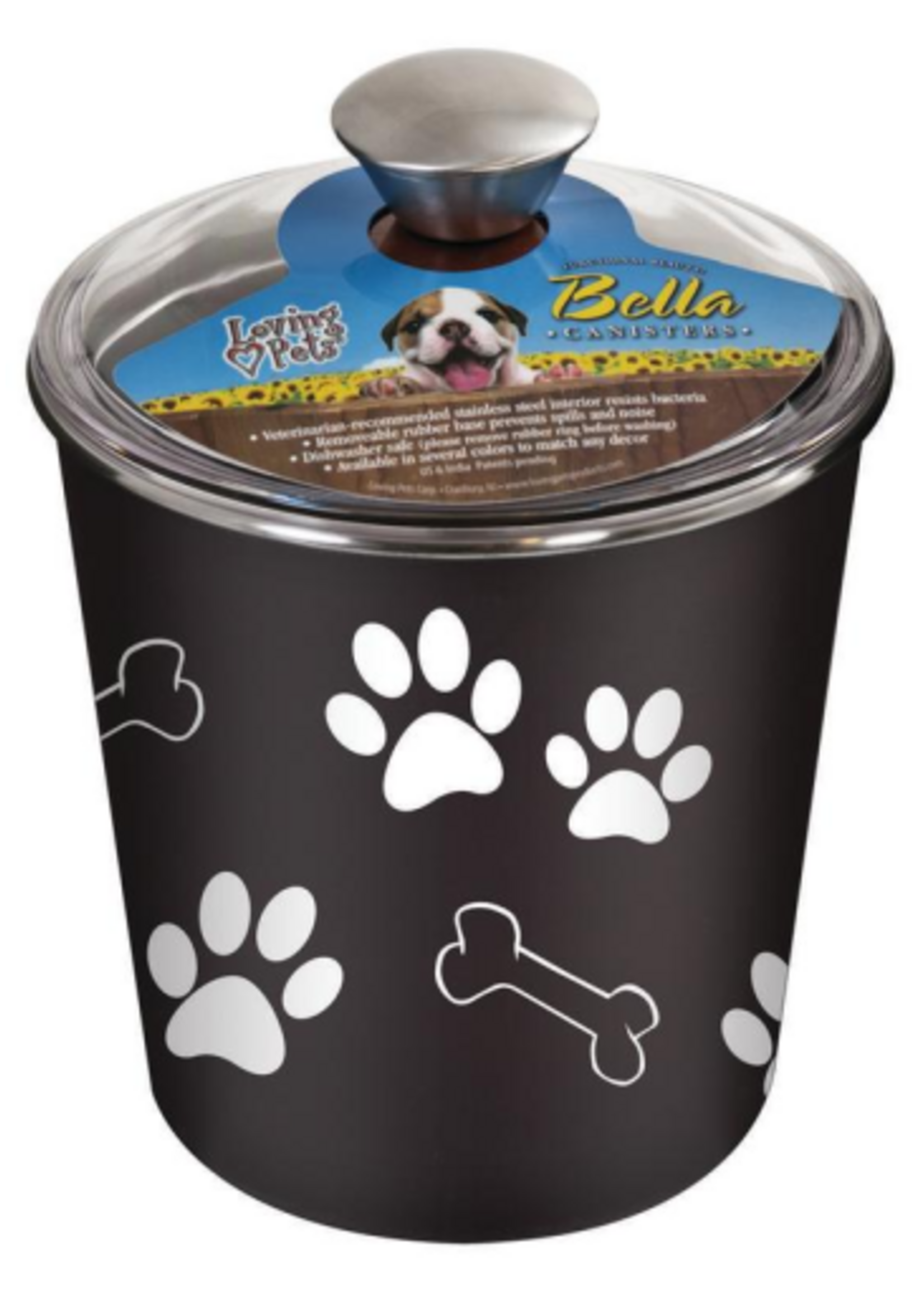 Loving Pets Loving Pets Bella Dog Bowl Canister Espresso