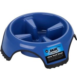 JW Pet JW Pet Skid Stop Slow Feed Rubber Base Plastic Dog Bowl - Medium