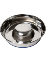 OurPets OurPets DuraPet Slow Feed Premium Stainless Steel Dog Bowl  Large (6.0 Cups)  Silver