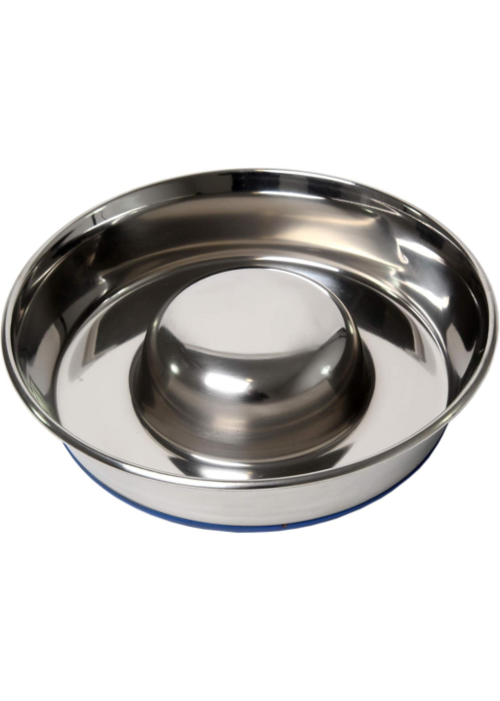 OurPets OurPets DuraPet Slow Feed Premium Stainless Steel Dog Bowl  Large (6.0 Cups)  Silver