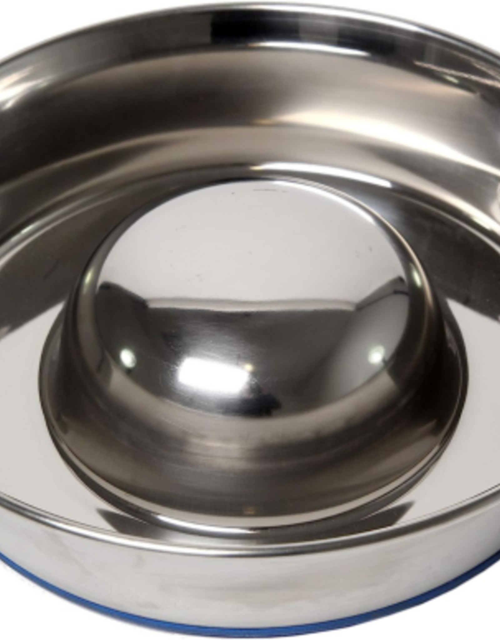 OurPets OurPets DuraPet Slow Feed Premium Stainless Steel Dog Bowl Medium (4.5 Cups)  Silver