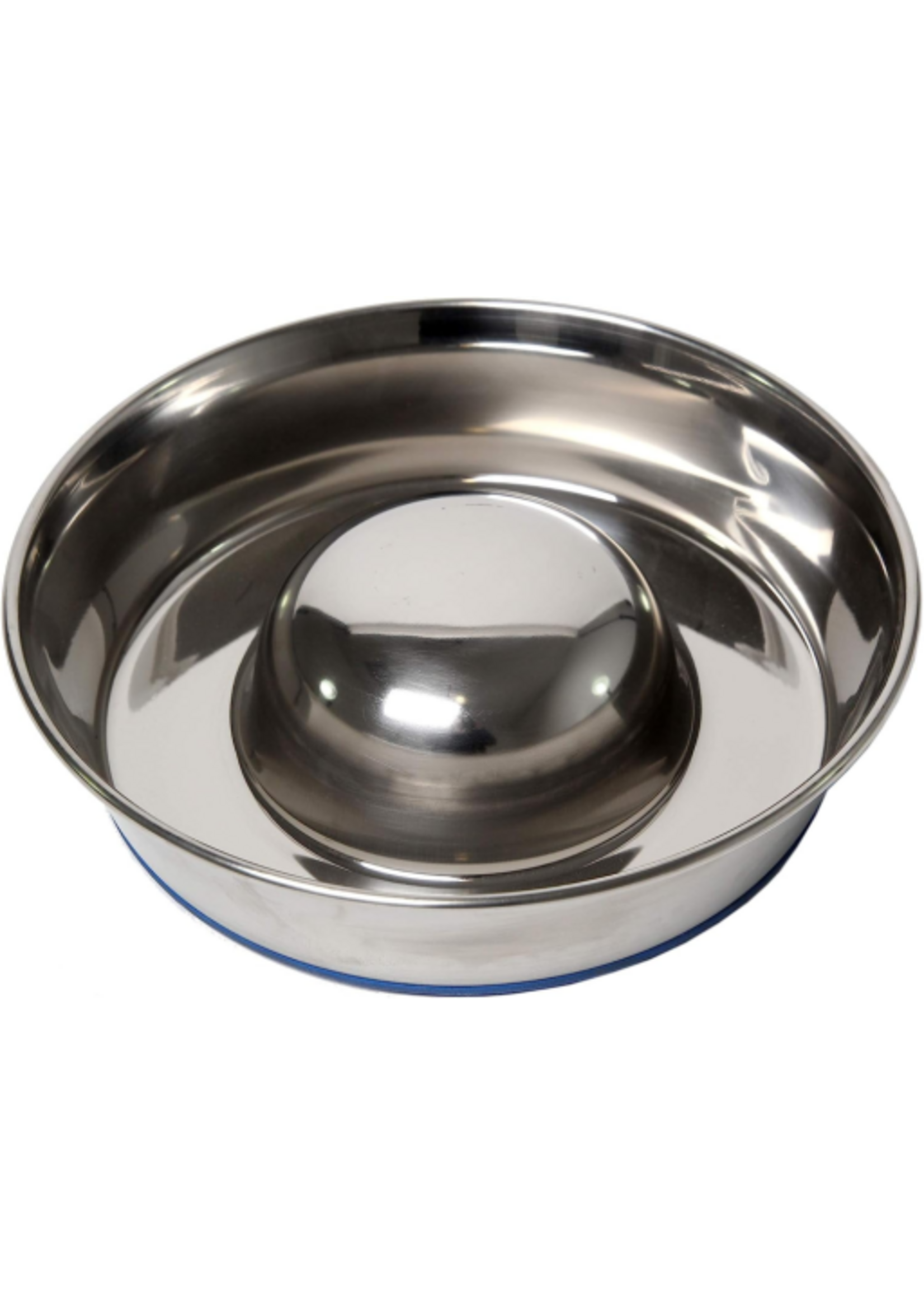 OurPets OurPets DuraPet Slow Feed Premium Stainless Steel Dog Bowl Medium (4.5 Cups)  Silver