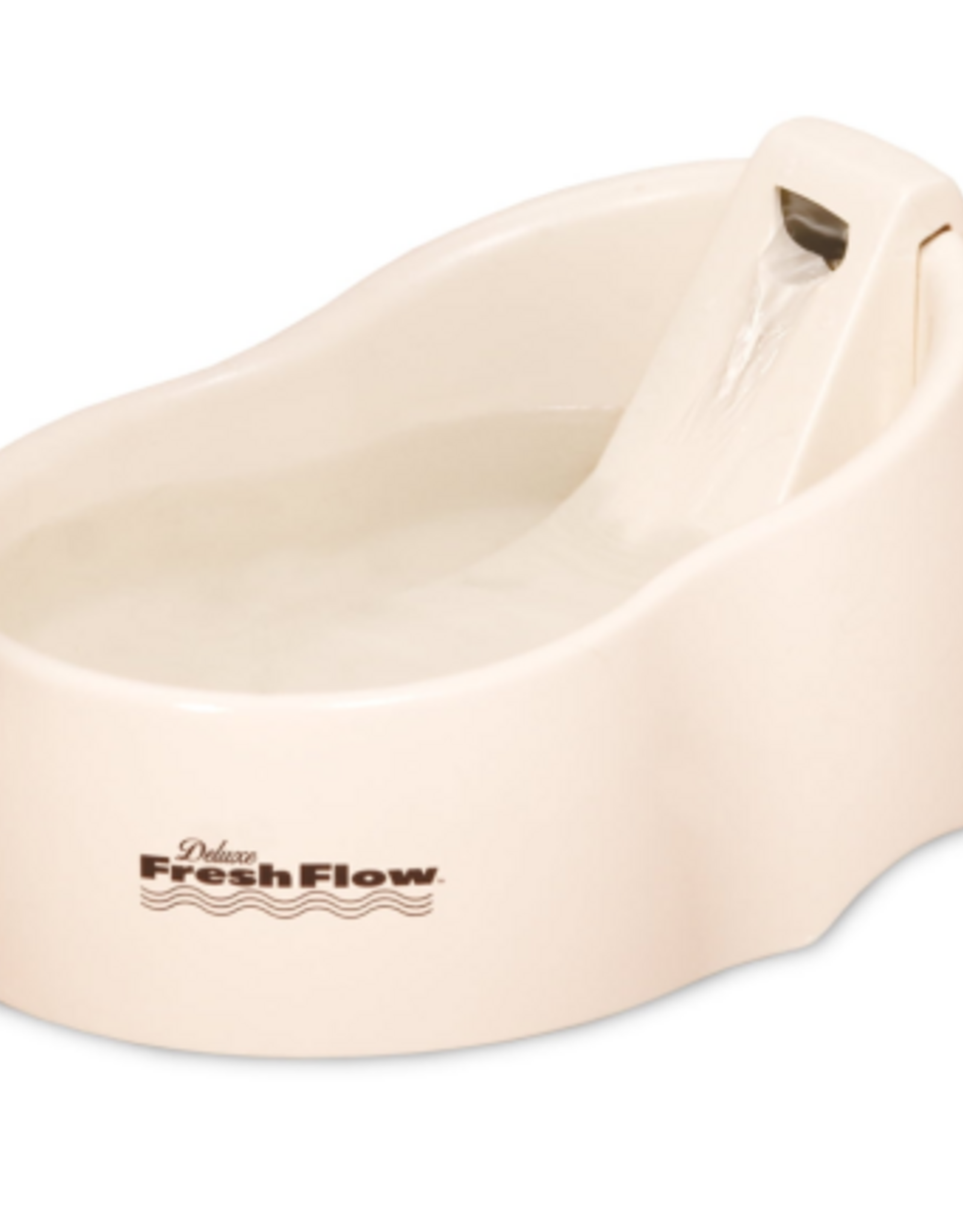 Petmate Petmate Deluxe Fresh Flow Cat and Dog Fountain Bleached Linen 50 Oz