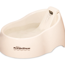 Petmate Petmate Deluxe Fresh Flow Cat and Dog Fountain Bleached Linen 50 Oz