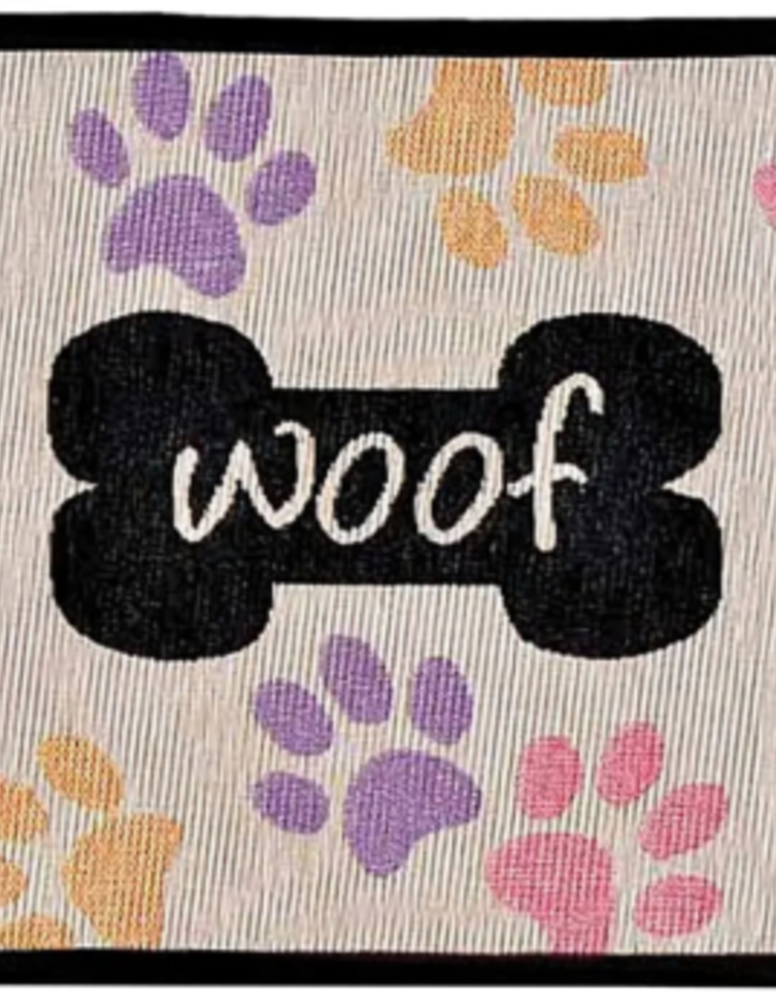 Loving Pets Loving Pets Bella Fashion Mats 12.75 X19 -Woof With Multi Paws