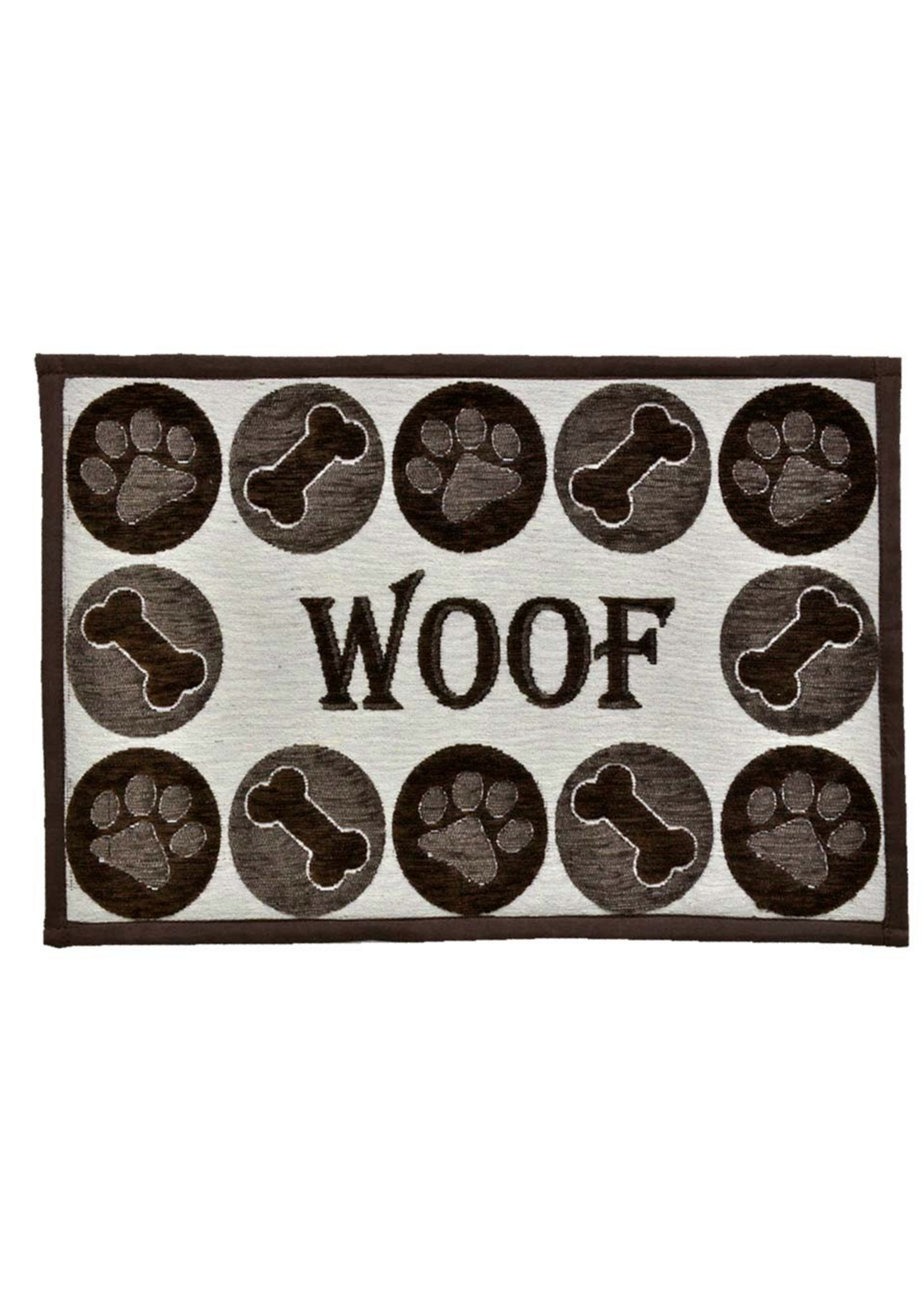 Loving Pets Loving Pets Fashion Mat Woof Chenille Multi-Color