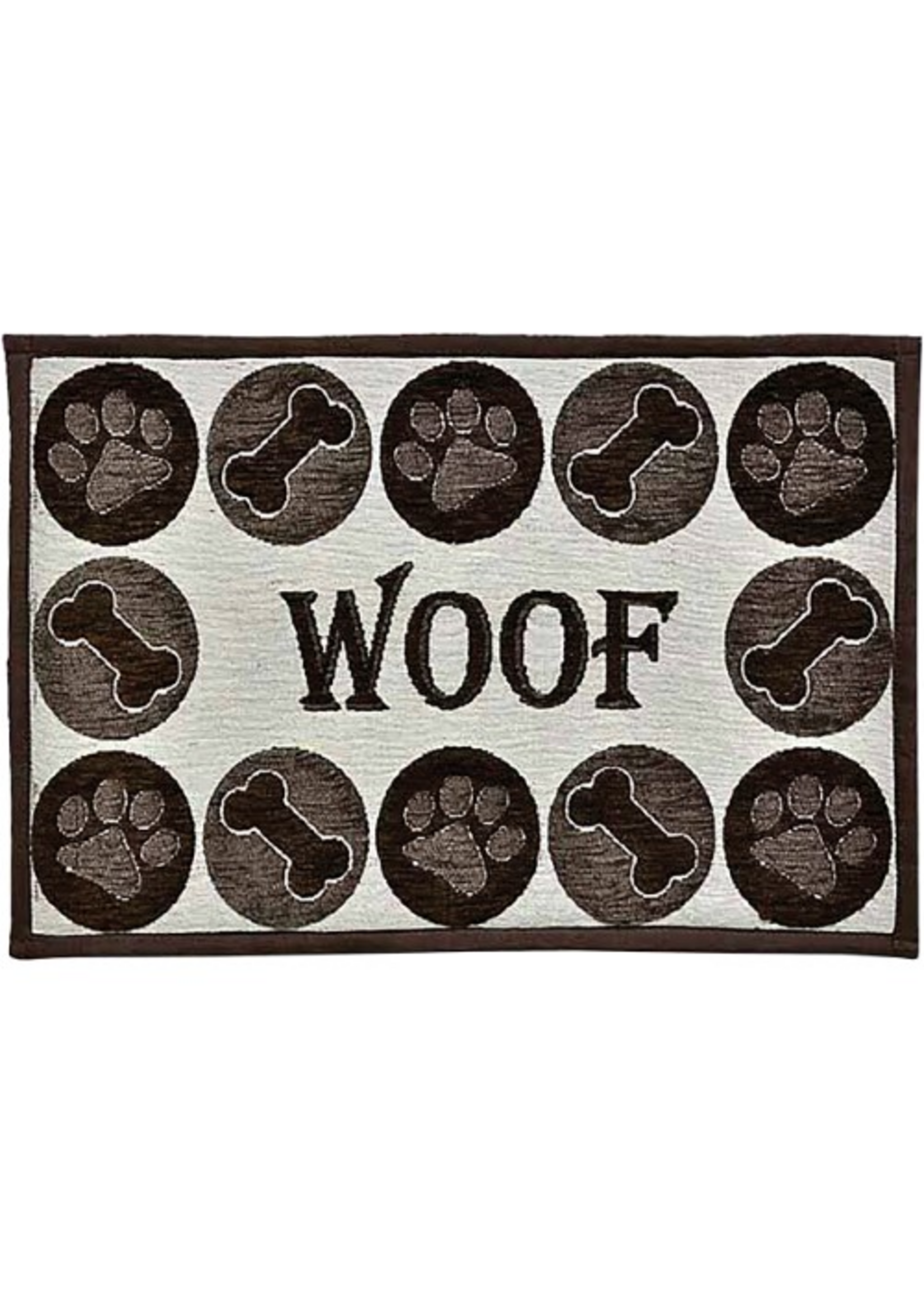 Loving Pets Loving Pets Fashion Mat Woof Chenille Multi-Color