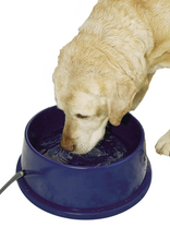 K&H Pet Products K&H Pet Products Thermal-Bowl Outdoor Heated Cat & Dog Water Bowl Blue 96 oz
