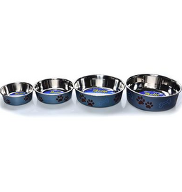 Loving Pets Loving Pets Metallic Dog Bowl Blueberry Medium