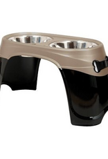 Petmate Petmate Easy Reach Diner Elevated Dog Bowls Black X-Large
