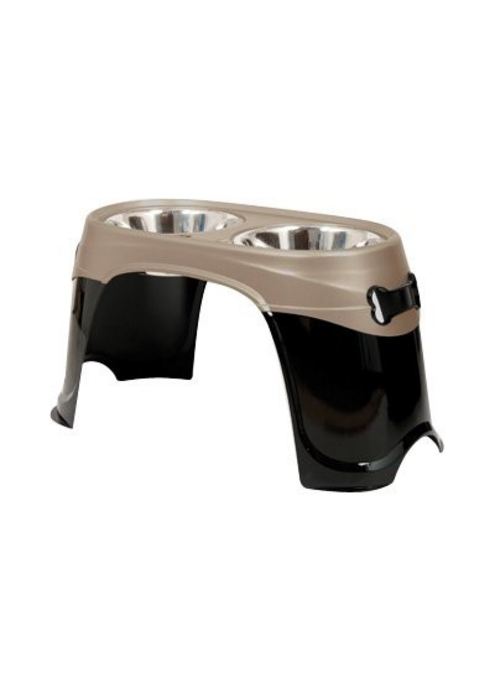 Petmate Petmate Easy Reach Diner Elevated Dog Bowls Black X-Large