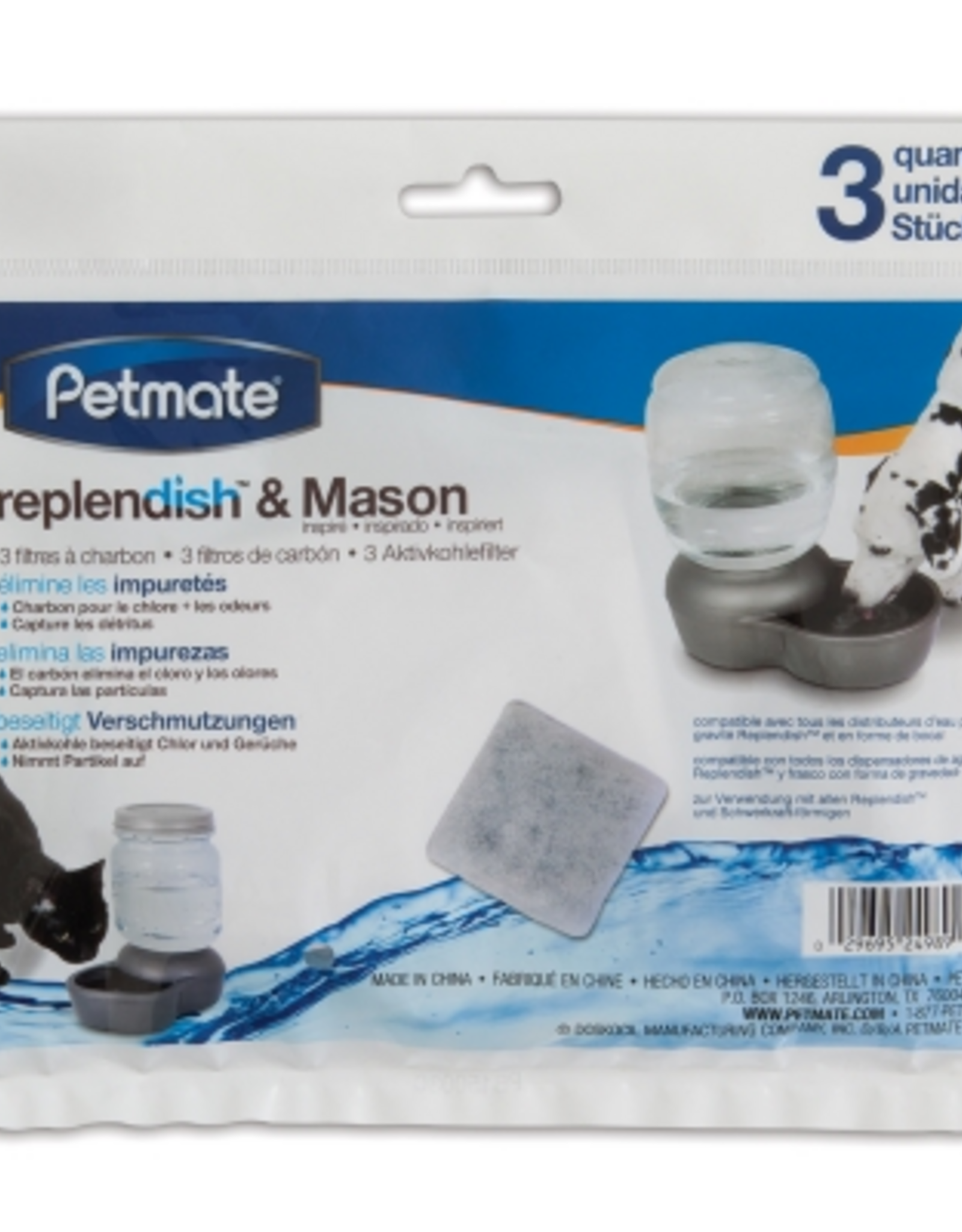 Petmate Petmate Replendish Charcoal Replacement Filters 3-Pack