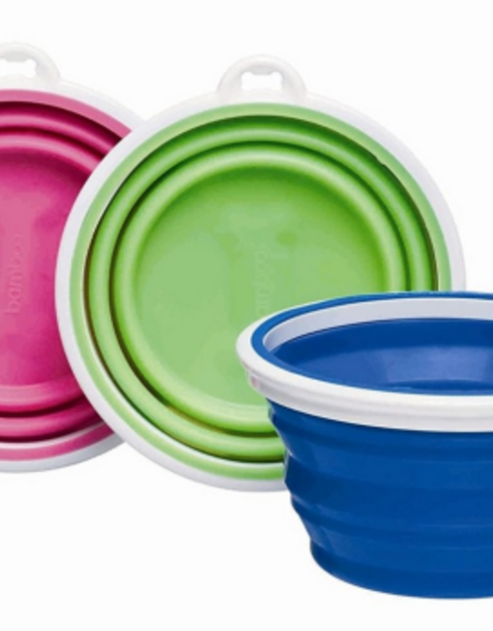 Petmate Bamboo Bam Travel Bowl Colors May Vary