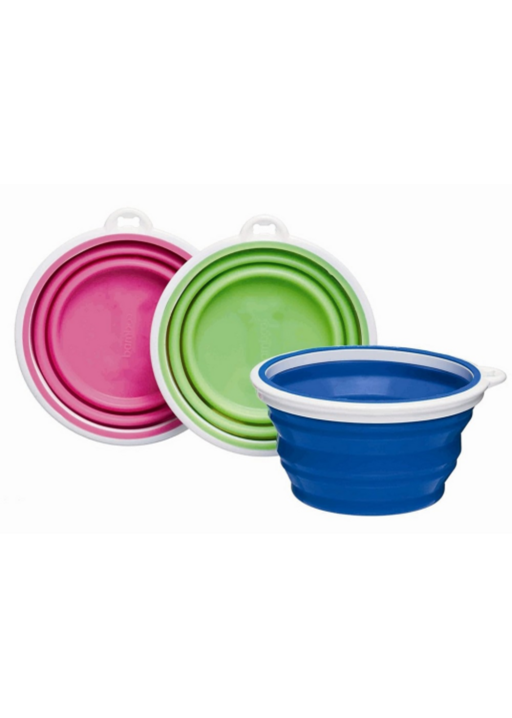 Petmate Bamboo Bam Travel Bowl Colors May Vary