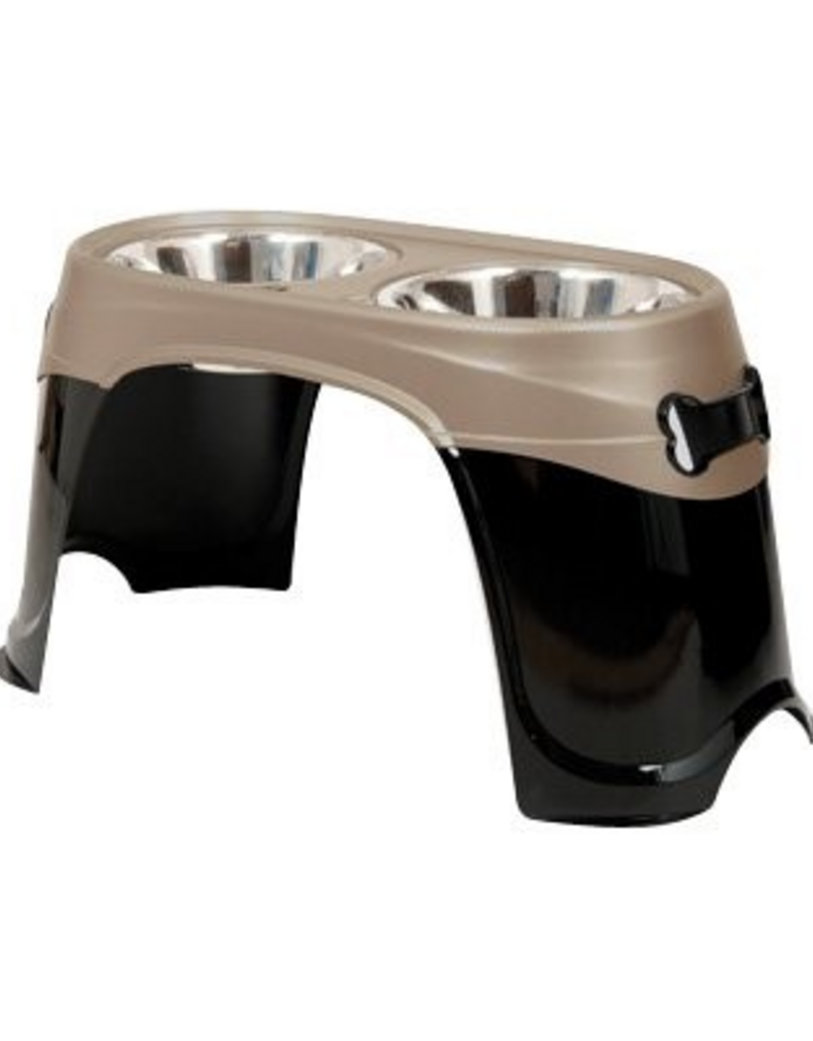 Petmate Petmate Easy Reach Diner Elevated Dog Bowls Black X-Large