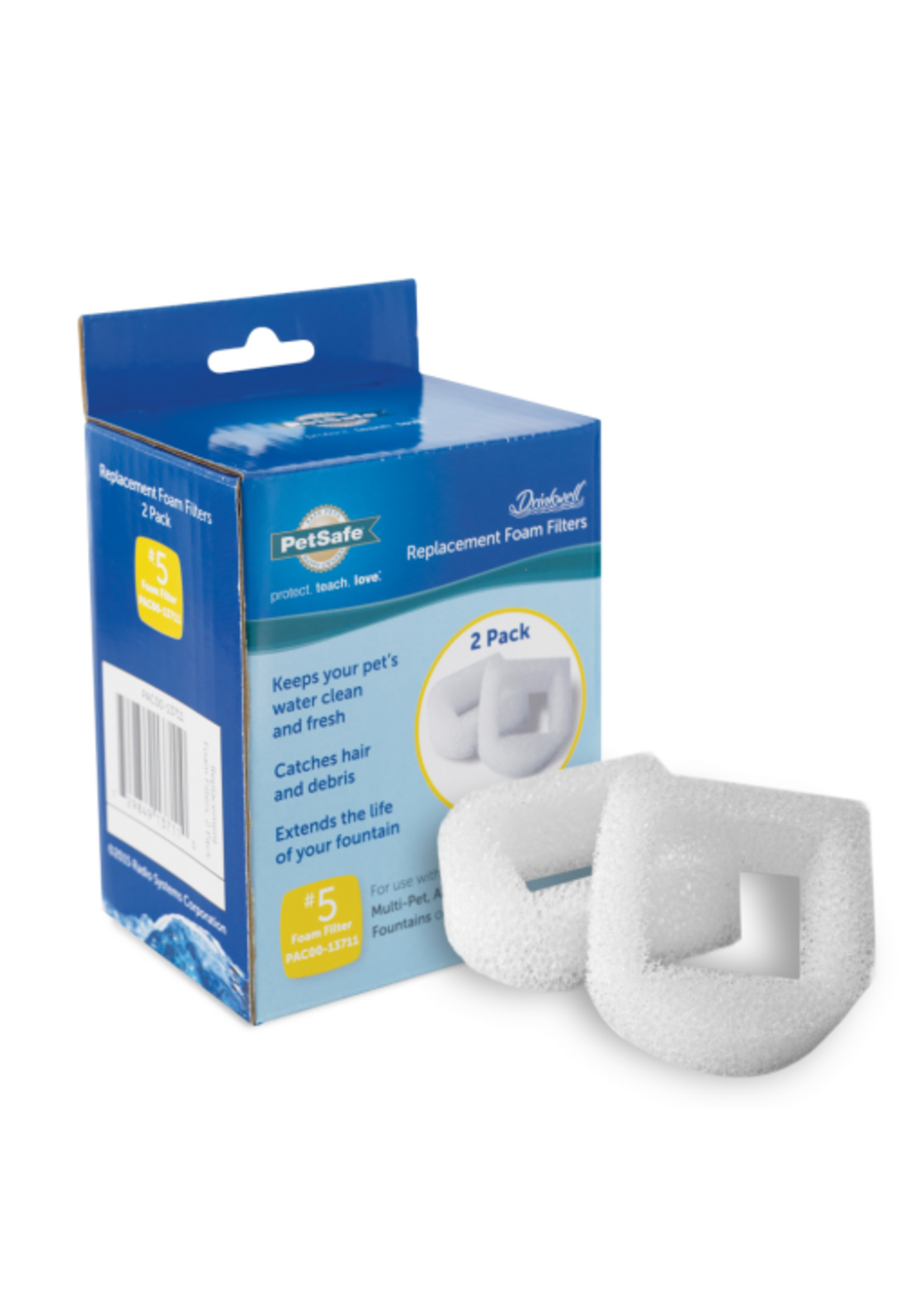 PetSafe PetSafe Drinkwell Replacement Foam Filters for Automatic Water Fountains 2-Pack