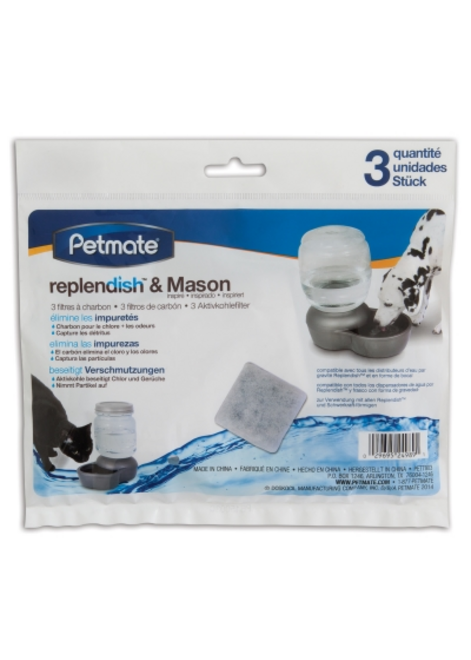Petmate Petmate Replendish Charcoal Replacement Filters 3-Pack
