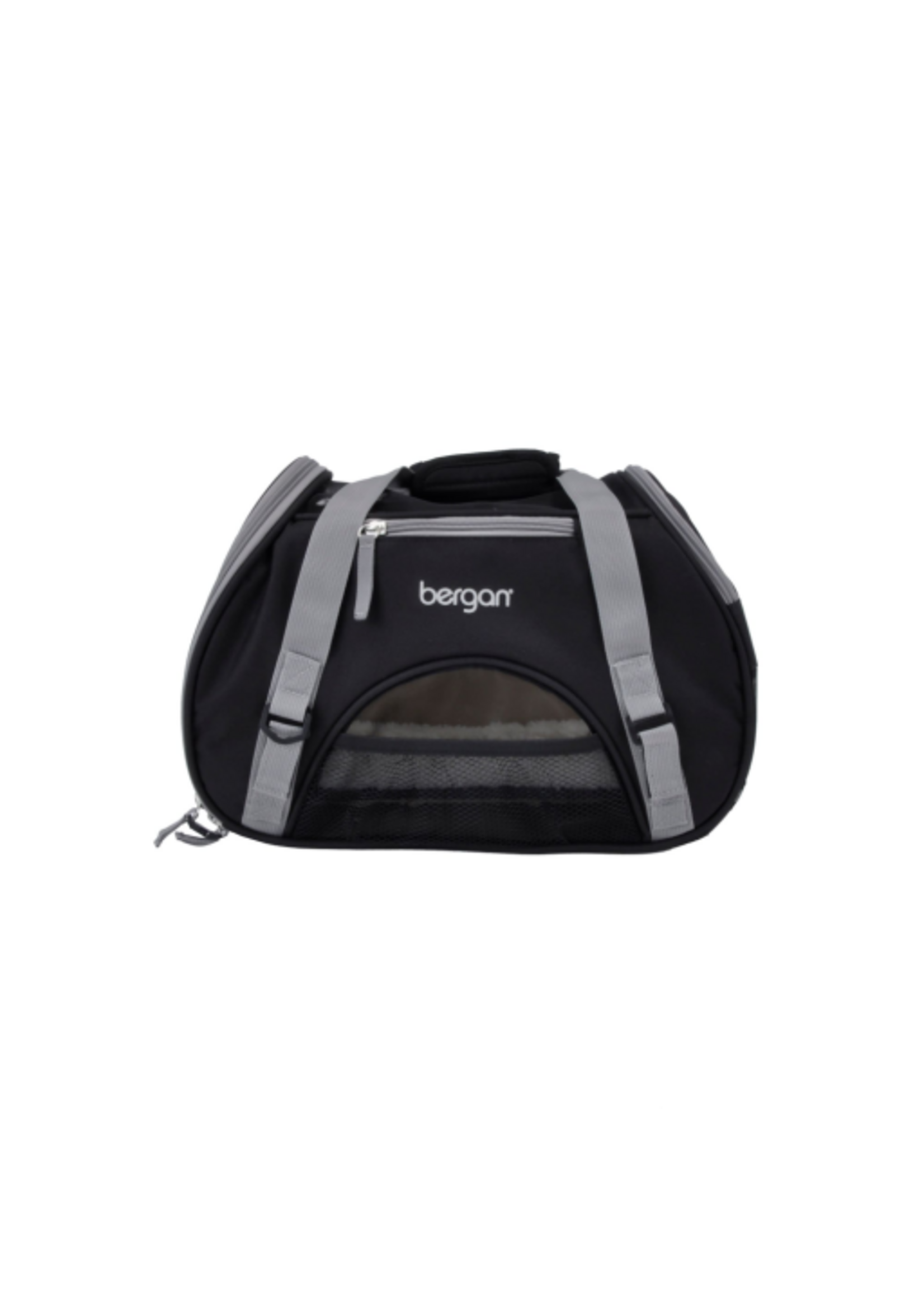 Coastal Pet Products Bergan Comfort Carrier - Cat and Dog Carrier - Black & Grey 16  x 8  x 11