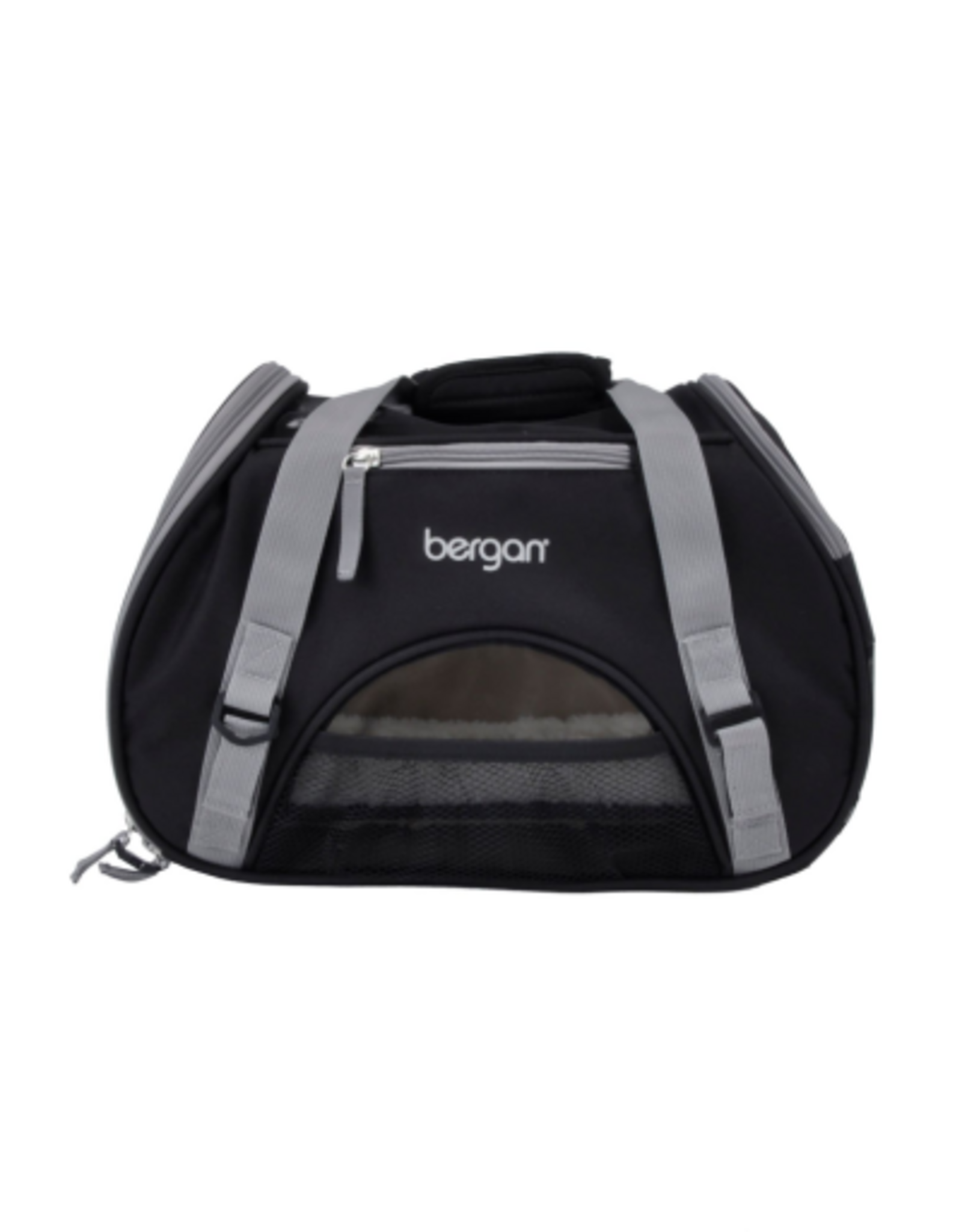 Coastal Pet Products Bergan Comfort Carrier - Cat and Dog Carrier - Black & Grey 16  x 8  x 11