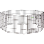 MidWest Midwest Contour Wire Exercise Pen with Door for Dogs and Pets - 24 in Black