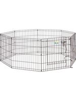 MidWest Midwest Contour Wire Exercise Pen with Door for Dogs and Pets - 24 in Black
