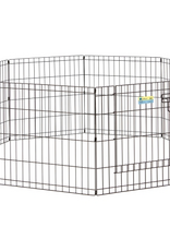 MidWest Midwest Contour Wire Exercise Pen with Door for Dogs and Pets - 24 in Black