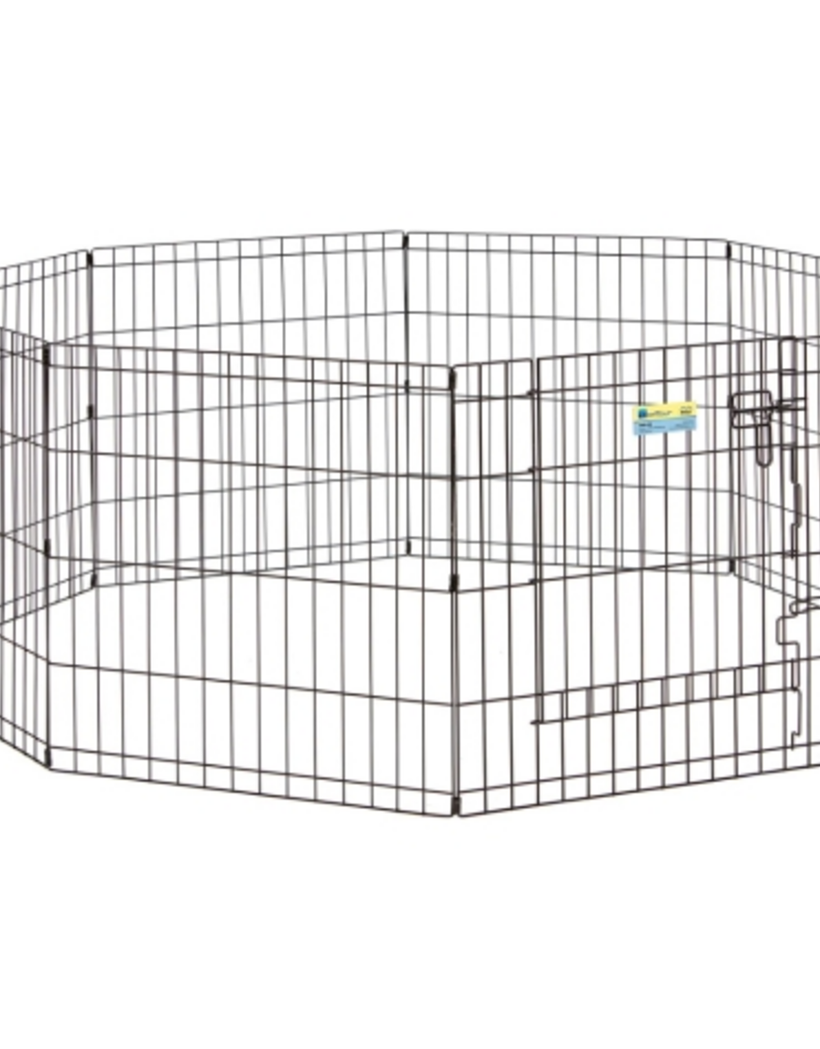 MidWest Midwest Contour Wire Exercise Pen with Door for Dogs and Pets - 24 in Black