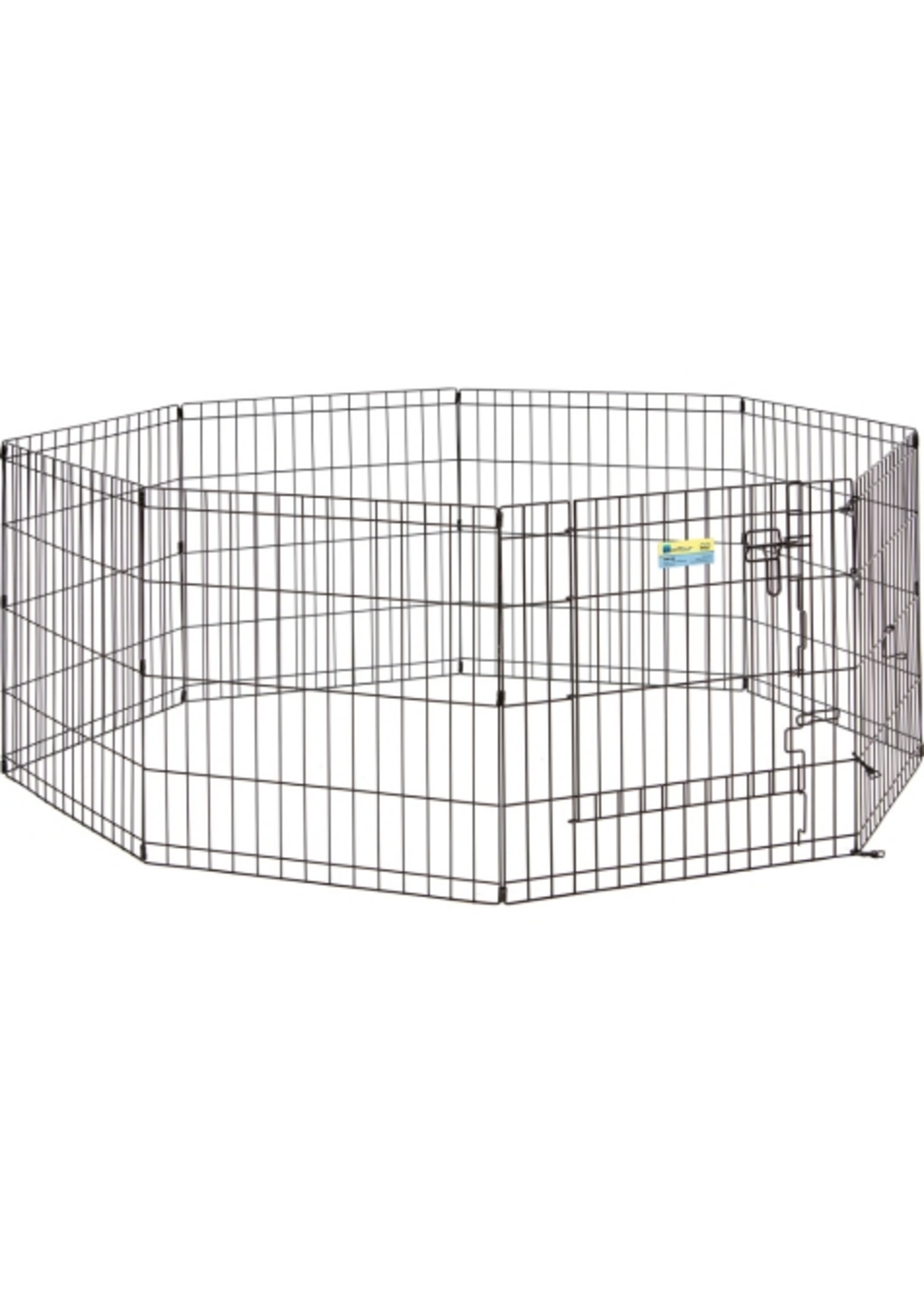 MidWest Midwest Contour Wire Exercise Pen with Door for Dogs and Pets - 24 in Black