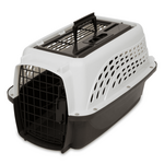Petmate Petmate Two Door Top Load Small Travel Pet Kennel Pet Carriers for Dogs Up to 10 lb 19 in. White/COFFEE