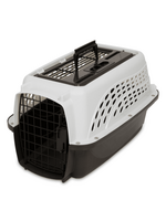 Petmate Petmate Two Door Top Load Small Travel Pet Kennel Pet Carriers for Dogs Up to 10 lb 19 in. White/COFFEE
