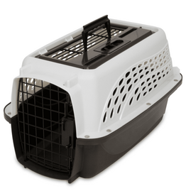 Petmate Petmate Two Door Top Load Small Travel Pet Kennel Pet Carriers for Dogs Up to 10 lb 19 in. White/COFFEE